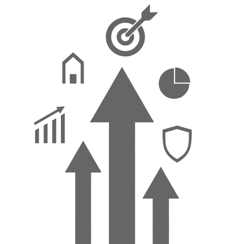 Symbols showing arrows, targets, bars and more.