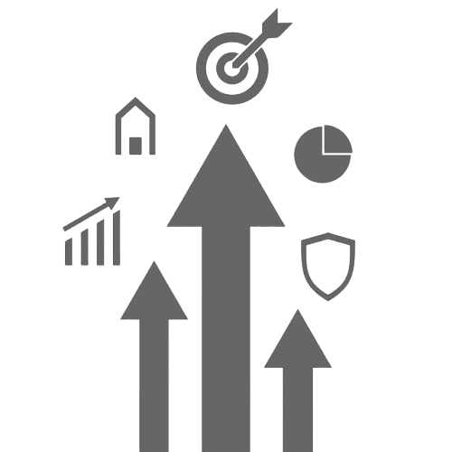 Symbols showing arrows, targets, bars and more.